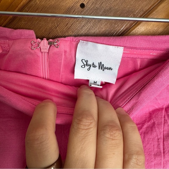 Sky To Moon Chic Strapless Pink Mini Dress Size Medium - Picture 4 of 5